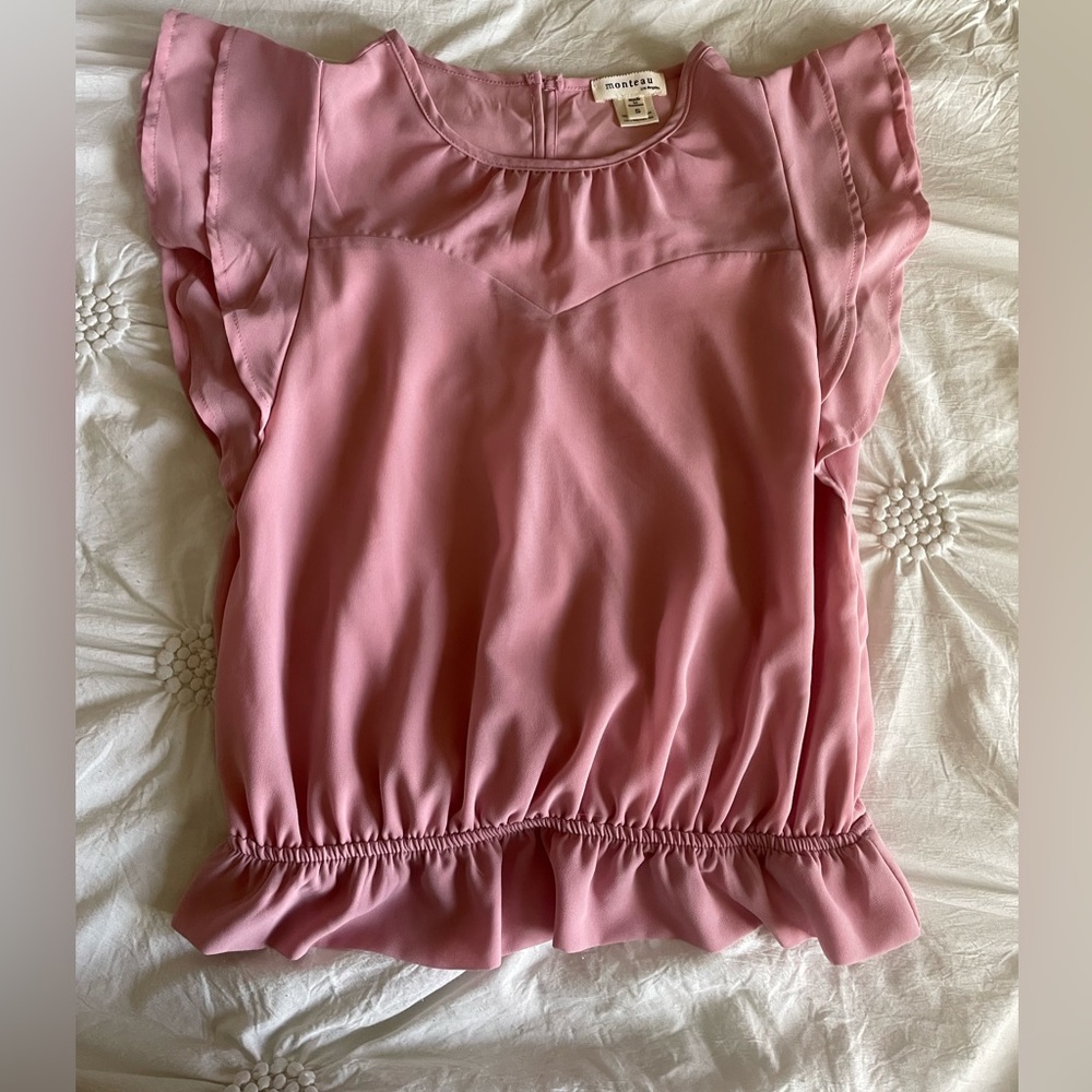 Pink short sleeve top blouse never worn